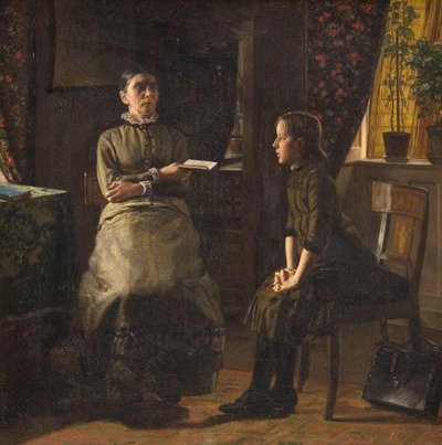 Professora e aluno de Axel Helsted