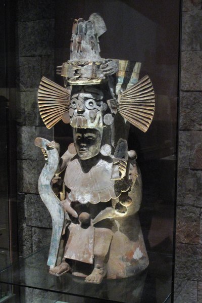 Queimador de incenso na forma do deus Tlaloc, Tlahuac, período pós-clássico tardio, c.1500 de Aztec