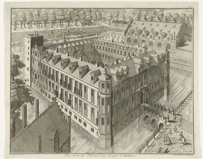 Castelo de Breda A Corte do Príncipe de Orange em Breda (título no objeto) de B.F. Immink