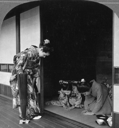 Três mulheres japonesas, Japão, 1905. de B. L. Singley