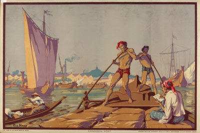 Porto de Rangoon, da série "Burma: Um país de ricos recursos de Ba Nyan