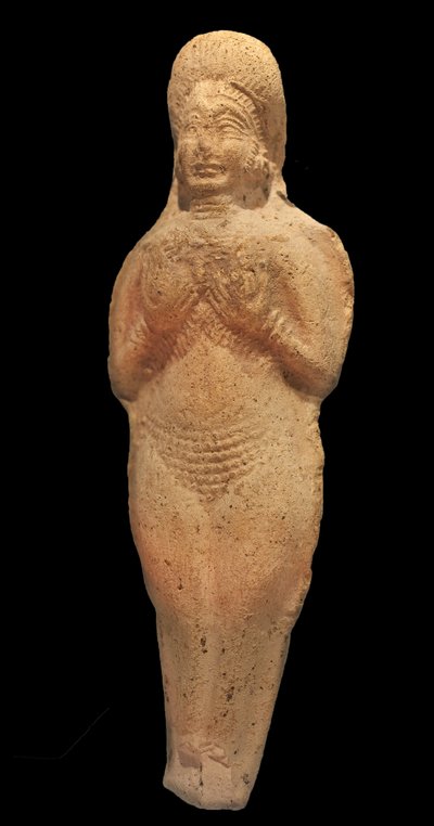 Figurino de mulher nua. Terracota, Babilónia, 2º milénio AC. Musee de la Castre, Cannes. de Babylonian