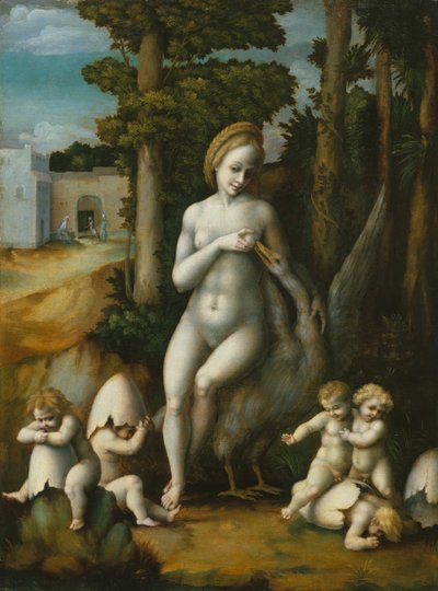 Leda e o Cisne. de Bacchiacca