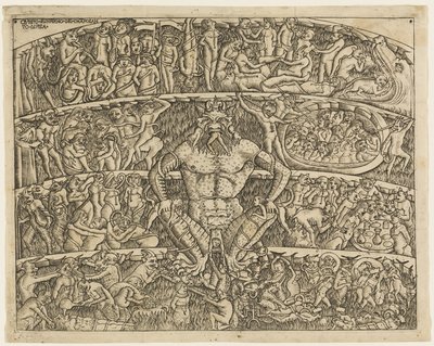 O Inferno Segundo Dante, do Campo Santo Frescos em Pisa de Baccio Baldini