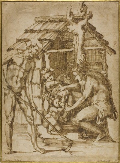 Primeira Família Antes de um Abrigo, 1547-48 de Baccio Bandinelli