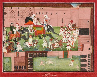 M. Balwant Singh com o Coronel Borthwick, datado de 1825. de Baijnath