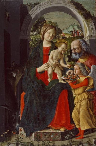A Sagrada Família com um Anjo, c.1485 de Baldassare di Matteo Carrari