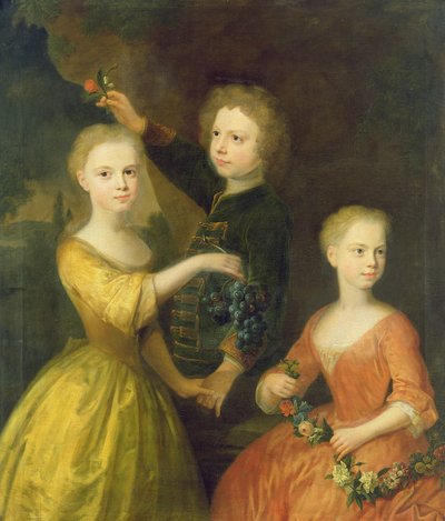 Os Filhos do Conselheiro Barthold Heinrich Brockes (1680-1747) de Balthasar Denner