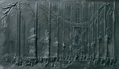 A coroação de Maria Teresa na Catedral de Praga como "Rei" da Boêmia em 12 de maio de 1743 de Balthasar Ferdinand Moll