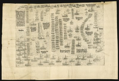 A Batalha de Lepanto em 7 de outubro de 1571, 1571 de Balthasar Jenichen