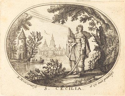 Santa Cecília em uma paisagem de Balthasar Moncornet