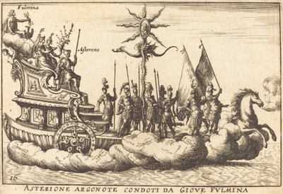 Argonote Asterion liderado por Júpiter Fulminates de Balthasar Moncornet after Remigio Cantagallina