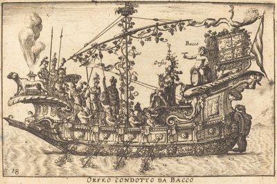 Orfeo condotto da Bacco de Balthasar Moncornet after Remigio Cantagallina