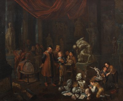 O atelier do escultor de Balthasar van den Bossche
