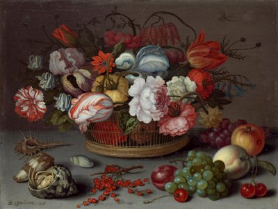 Cesta de Flores, c.1622 de Balthasar van der Ast