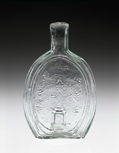 Frasco Figurado, c. 1847 (vidro sem chumbo) de Baltimore Glass Works
