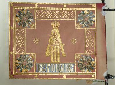 Bandeira do Regimento Preibrazhensky de Leib-Guard, 1883 de Banners and Standards Flags