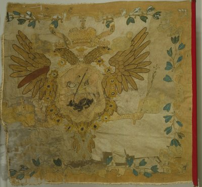 Bandeira de São Jorge do Regimento de Infantaria na época de Anna Ioannovna, década de 1730 de Banners and Standards Flags