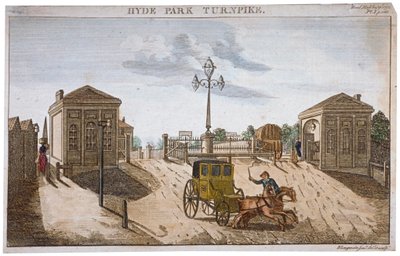 Vista do Hyde Park Corner Turnpike, Westminster, Londres, 1792. de Barak Longmate Jr