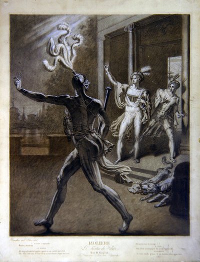 Don Juan e o Comendador, ilustração do Acto IV Cena 12 de 