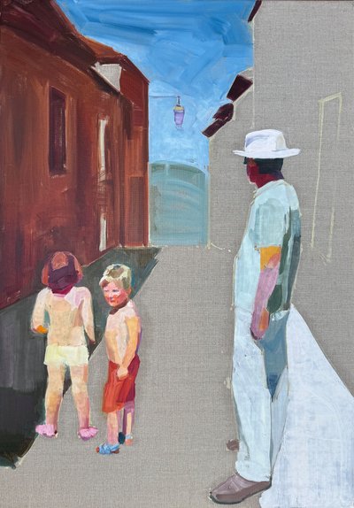 Agridoce 3, 2025, óleo sobre tela de linho de Barbara Hoogeweegen