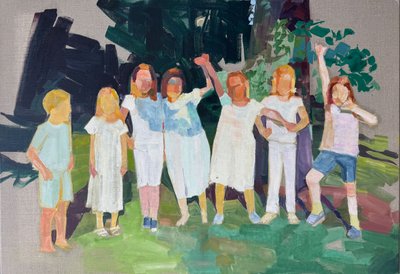 Agridoce 4, 2025, óleo sobre tela de linho de Barbara Hoogeweegen