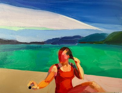 Não há dias perdidos, 2023 (óleo sobre tela) de Barbara Hoogeweegen