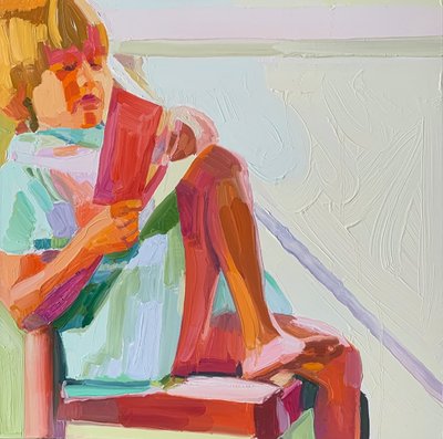 Sem título 7, 2021 (óleo sobre tela) de Barbara Hoogeweegen