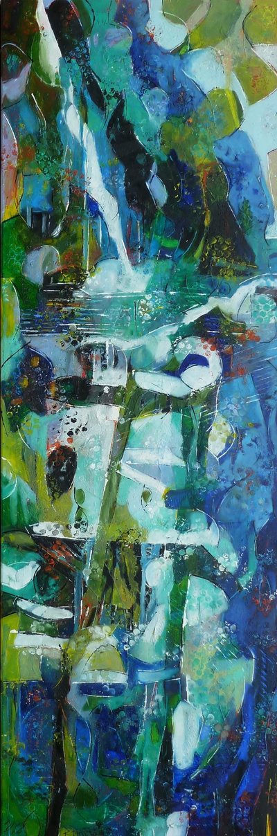 Fluxo Dinâmico Azul-Verde de Barbara Piatti