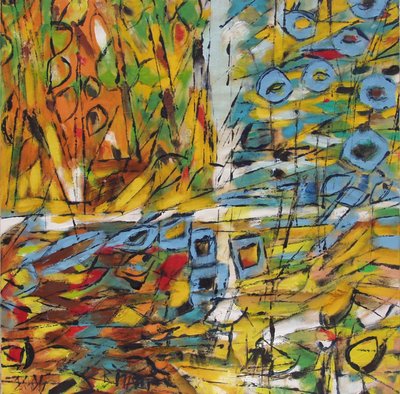 Paisagem abstrata vibrante de Barbara Piatti