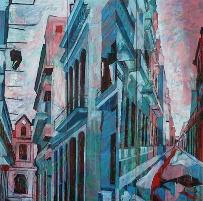 Um recanto animado da cidade de Barbara Piatti