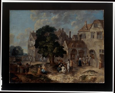Um par de cenas de aldeia de Barend Hendrik Thier
