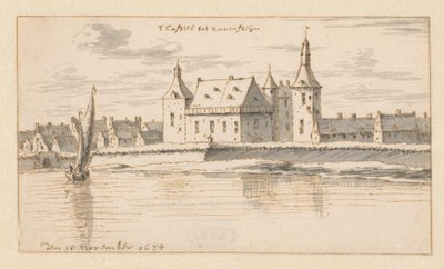 Vista do Castelo de Ravenstein, Brabante Norte de Barend Klotz (attributed to)