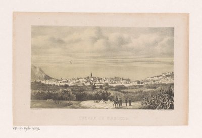 Vista de Tetouan em Marrocos Tetouan em Marrocos (título no objeto) de Barend Leonardus Hendriks
