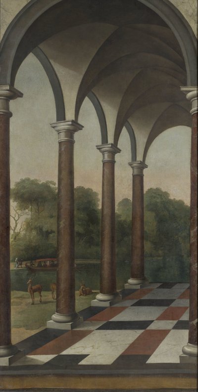 Colunata dando para um parque de Barent Fabritius (attributed to)
