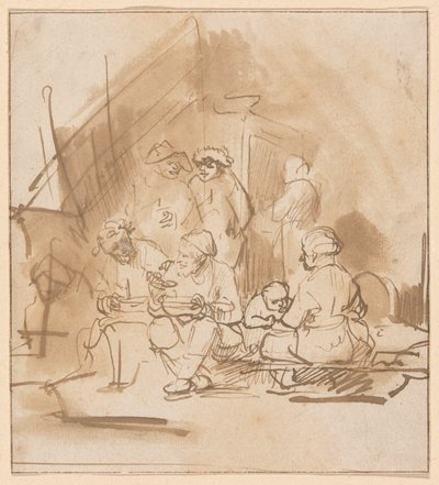 Sátiro entre os camponeses de Barent Fabritius