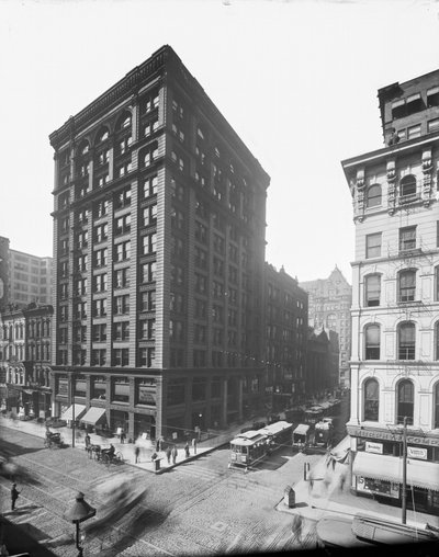 105 West Monroe Street, Chicago, Illinois, EUA, c.1895 (foto a p/b) de Barnes and Crosby