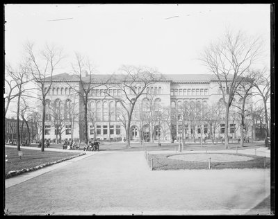 Biblioteca Newberry, Chicago, Illinois, EUA, c.1905 (foto a p/b) de Barnes and Crosby