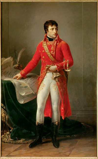 Retrato completo de Napoleão Bonaparte como Primeiro Cônsul (1769-1821) Pintura de Antoine Jean Gros (1771-1835). 1802. Paris, Museu da Legião de Honra de Baron Antoine Jean Gros