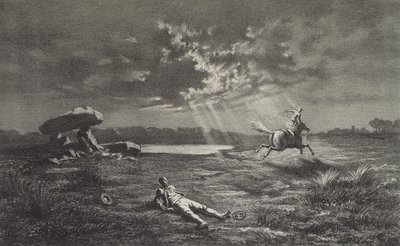 O Follet dEpnell, ilustração para Legendes Rustiques por George Sand (1804-76) 1858 de Maurice Sand