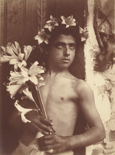 [Rapaz com lírios]. de Baron Wilhelm von Gloeden