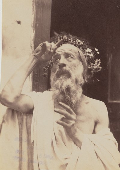 [Homem idoso com coroa de flores]. de Baron Wilhelm von Gloeden