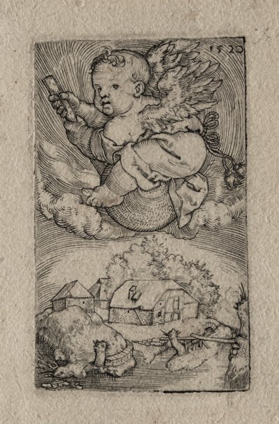 Gênio andando em uma bola de Barthel Beham