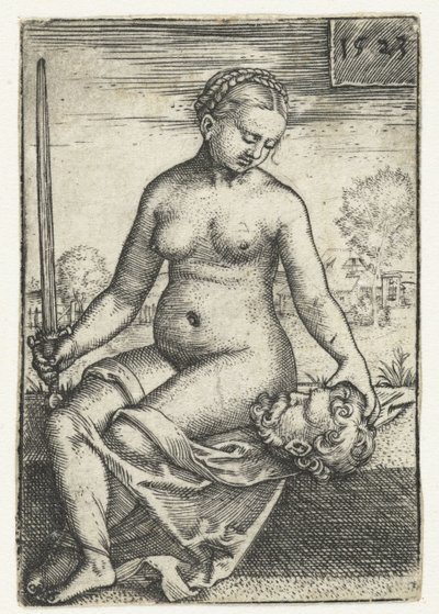 Judith com cabeça de Holofernes e espada de Barthel Beham