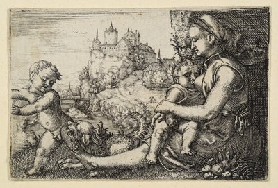 Mãe com dois rapazes de Barthel Beham