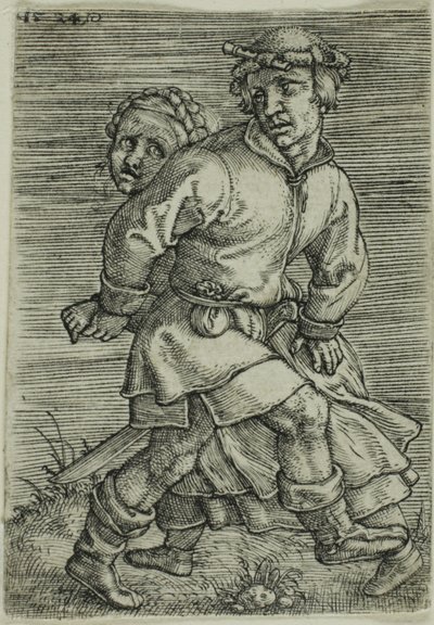 Casal Camponês dançando de Barthel Beham