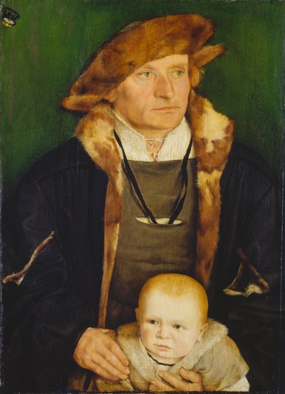 Retrato de Hans Urmiller e do seu filho de Barthel Beham
