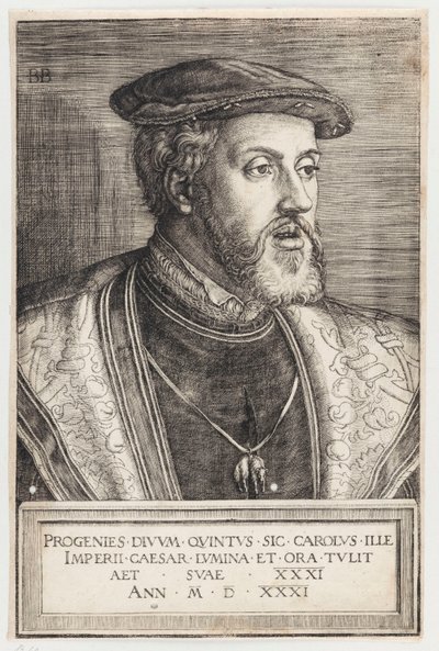 Retrato do imperador Carlos V de Barthel Beham