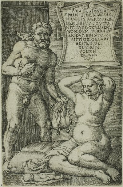 O avarento e o aborto de Barthel Beham