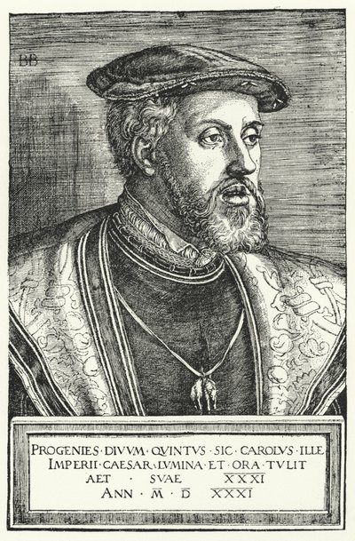 Carlos V, imperador romano sagrado de Barthel after Beham